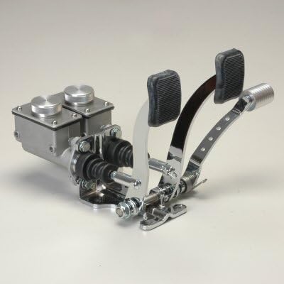 Basic Pedal Assembly With Roller Throttle And Short Rectangular Reservoirs 3/4 Brake 5/8 Dune Bug Buggy Sandrail Atv Baja Bug Trike