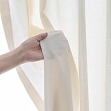Beige Pinch Pleated Window Sheer Curtains 102 Inches Long 2 Panels,Allow Light Come in and Offer Enough Privacy Sheer Window Panels Drapes, 42