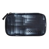 Coocazoo Mäppchen „Shadow Shift”, grau, Federmäppchen, großes Hauptfach, Reißverschlussfach mit Klarsichtfach im Deckel, Fach für Geodreieck, Stiftehalter, ab der 3. Klasse