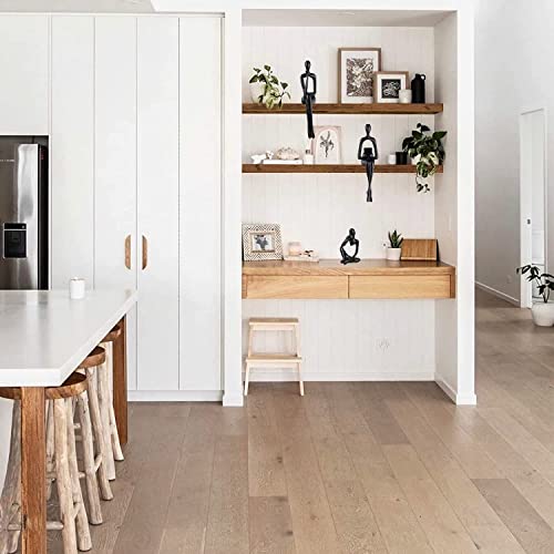 Prettidecor Home Decor Thinker Statue Accents, Set of 3 Thinker Sculptures Office Decor Modern Abstract Resin Decoration on Shelf Table Desk for Living Room Office Bedroom (Large Black)