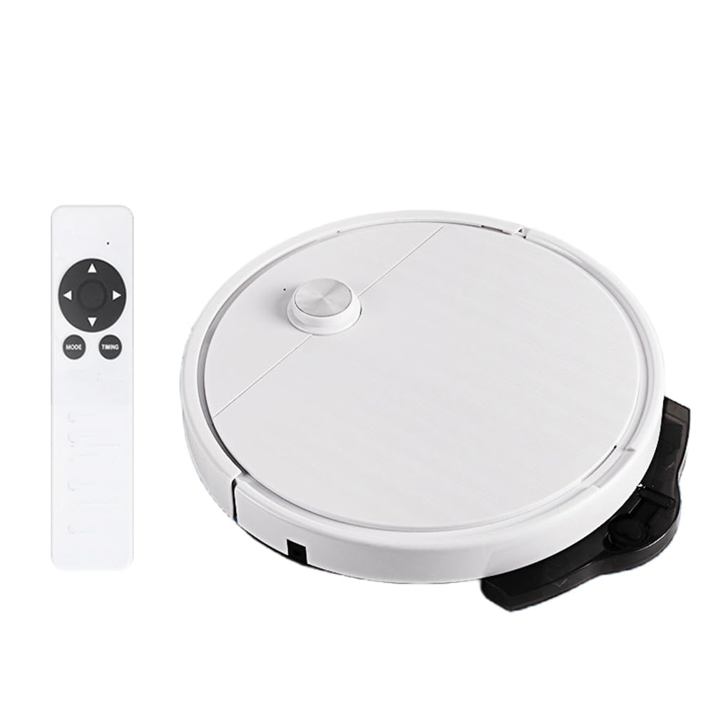 Robot Vacuum and Mop Combo, Remote Control Robot Sweeper Vacuum, Mopping Robot Vacuum with Water Tank and Dustbin, 3800 Pa Suction, Powerful Robotic Vacuum for Home Office Carpet Hard Floor (White)