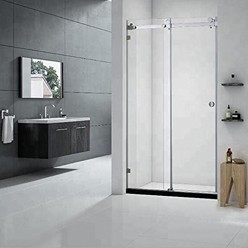 304 Stainless Steel Shower Glass Door Sliding Knob Bathroom Round Back-to-Back Handle Pull Silver