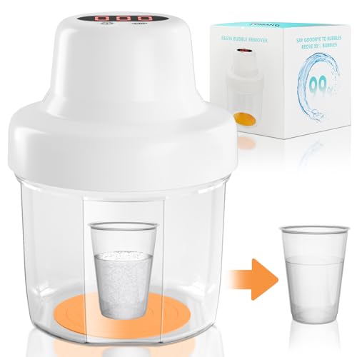 OSBANG Resin Bubble Remover, Remove 99% Bubble in 6-10 Minutes, 95kPa Transparent Vacuum Degassing Chamber, Auto Vent with Digital Display Timer for Epoxy Resin, Resin Jewelry Making, Resin Crafts