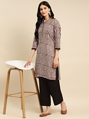 Image of rangita Rayon Knee Length Printed Straight Kurti for Women | Kurta for Women