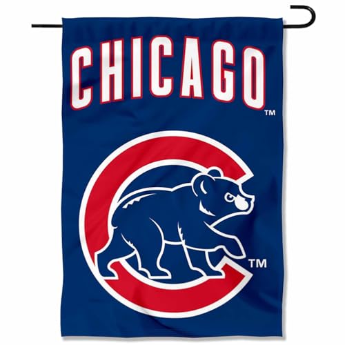 Chicago Baseball Team Walking Bear Double Sided Garden Flag