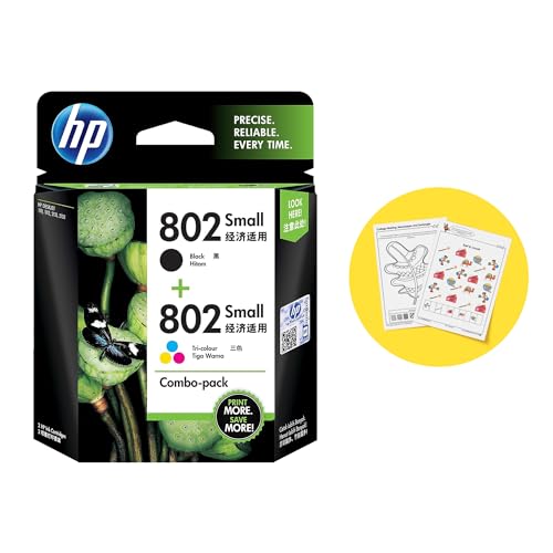 Image of HP 802 Ink Cartridge, Twin-Pack (Black)