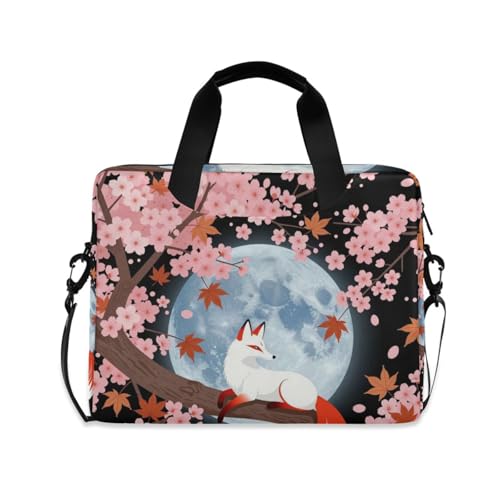 Portafolios de 15.6 pulgadas con asa y diseño de zorro de nueve colas de anime para ordenador