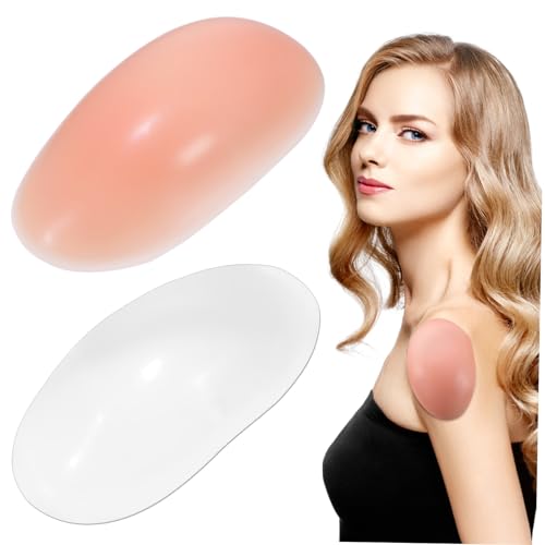 Gogogmee Shoulder Pads for Women's Costumes 4 Pairs Silicone Nonslip Shoulder Pads Adhesive for Instant Enhancement