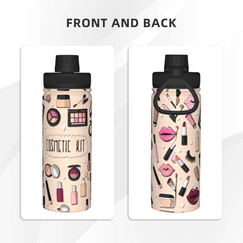 Botella de acero inoxidable aislada de 18 onzas Modern Girl Cosmetic premium 4