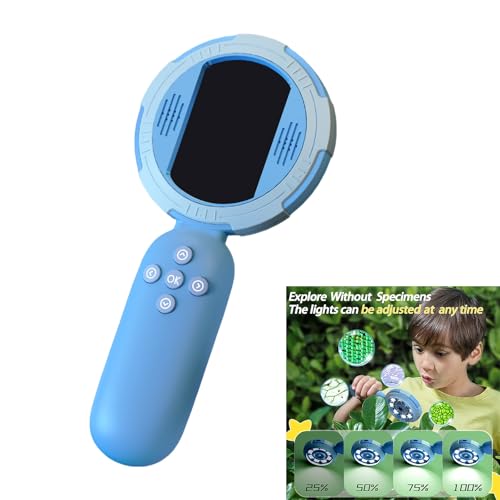 Microscopio digital para niños con iluminación LED regulable para explorar 3