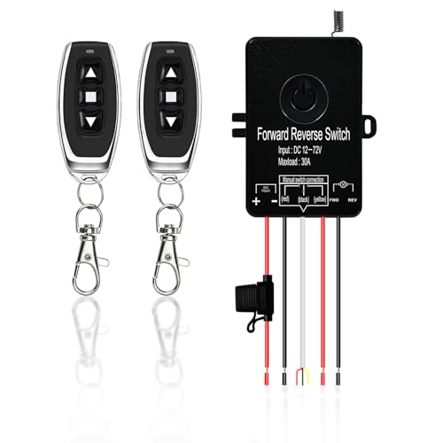 Gmefu Waterproof Wireless Remote Forward Reverse Switch DC12V to 72V/30A-Linear Actuator Controller/Switch for Linear Actuator Winches Shutter Doors 168 Ft Signal Distance