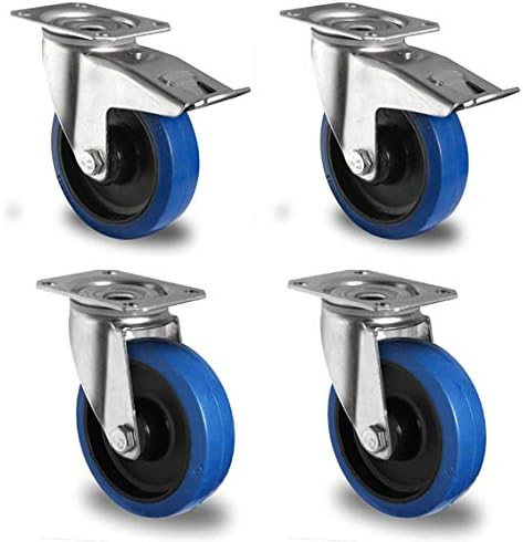 CASCOO Transportrollen Set 4-tlg. - 125mm Polyamid Mit Feststellern