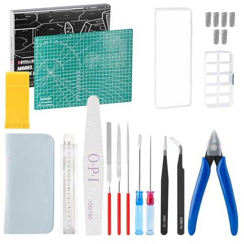 Model Hobby Making Tool Kit 30Pcs Model Basic Tools Craft Set Compatible with Gundam Car Miniature Plastic Model Building Repairing and Fixing Portable Hobby Building Set for Beginners DIY Craft