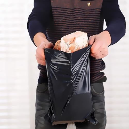 100 Stück 381x483mm 14.5’’ x 19’’ Schwarz Versandbeutel Plastik Versandtaschen, Professionelle Versandtaschen aus Plastik mit blickdichtem Selbstklebeverschluss