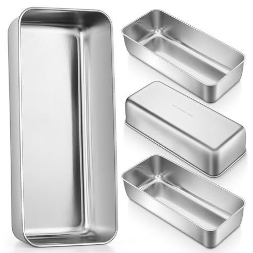 Image of P&P CHEF Stainless Steel Loaf Pan, 4PCS