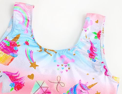 Image of Domusgo Toddler Leotard Gymnastics Long Sleeve, Sparkly Tumbling Dance Leotards for Baby Girls Kids Teens 2-14 Years