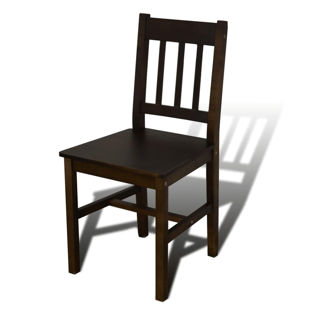 vidaXL Set da Pranzo in Legno Marroni Salotto Tavolo con 4 Sedie Bar Cucina