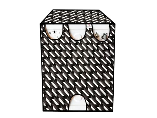 Image of Front Load Fully Automatic Washing Machine Cover for 6.5kg to 8kg | Waterproof & Dustproof Polyester Cover with Zip Closure | Suitable with Samsung, IFB, LG, Bosch & More (61 x 61 x 87 cm)