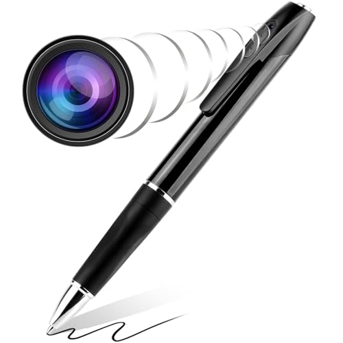 FANIERFD Mini Caméra Poche, Cachée Caméra Stylo Mini Caméra de Poche 1080p HD Surveillance Spy Camera avec Enregistrement Vidéo Prise de Photo et 220 mAh la Batterie Rechargeable