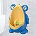 Potty Training Urinal - Frog Pee Standing Toilet, Boys Pee Station | Removable Wall Mounted Baby Trainer for Kids Indoor Nighttime Routine, Learning Aid Bathroom Practice Home Travel Convenience Gear