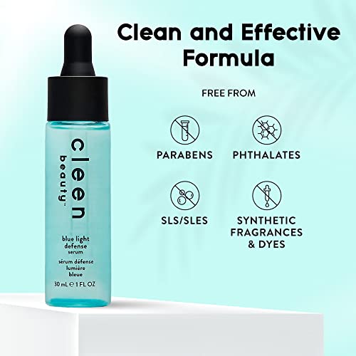 Cleen Beauty Blue Light Defense Serum | Facial Serum With Blue Light Protection Complex | Face Serum For Women | Serum For Face - Paraben Free | Skincare Products For Face | Hydrating Serum | 1 Fl Oz #TOP6