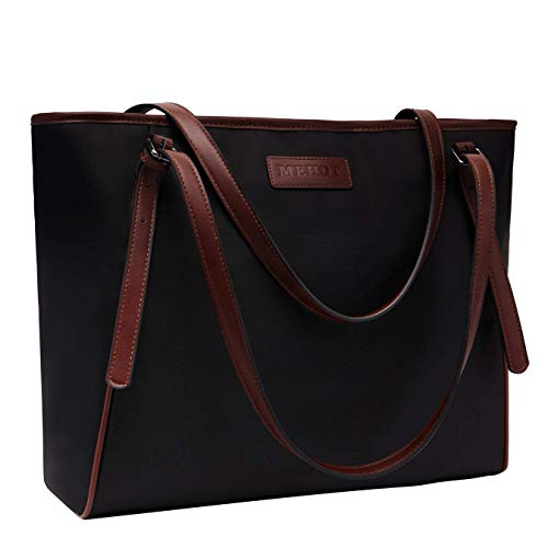 Laptop Bag for Women,15.6 Inch Computer Bags Large Laptop Tote Bag with Multi-Pockets Nylon Water-Resistance Shoulder Bags for School Work Travel