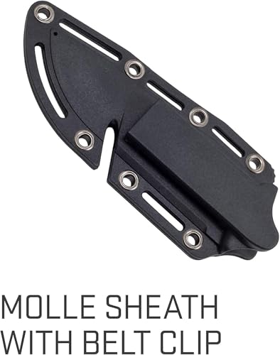 Image of optimistic Professional SOG Kitchen Knife with Black Handle, Fixed Blade Tac - Design, Premium Stainless Steel Chef Knife