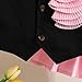 SZRXKJ Girls Black Sleeveless Vest with 3D Flower and Pleated Skirt Toddler Fashion 2-Piece Outfit Set (Pink, 7-8Jahre)