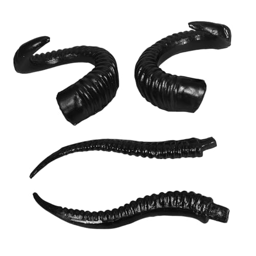 FRCOLOR 2 pares Cuernos de Realistas para Diadema DIY Accesorios para Disfraces de Animales Decoraciones para Fiestas Temáticas Halloween y Cosplay Cuernos de Cabeza Cómodos y Duraderos