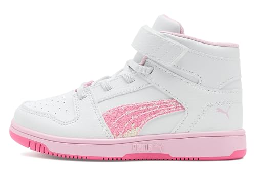 Image of PUMA Kids' Rebound Layup Mid Hook and Loop Sneakers