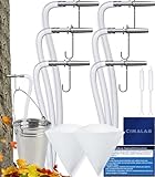 CIMALAB Maple Syrup Tapping Kit, 6 Set Maple Tree Tapping Kit, 6 Stainless Steel Maple Syrup Taps, 6 Maple Syrup Tube & 2 Maple Sap Filters, Metal Maple Syrup Spiles for Maple Syrup Making Supplies