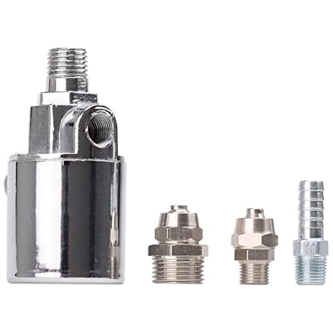 AOLIHAN Truck Air Horn Electric Solenoid Valve 1/4" NPT 12V/24V Train Horn Air Valve (Solenoid) universally for 1/4" ID Hose Chrome Plated Metal Housing Cover