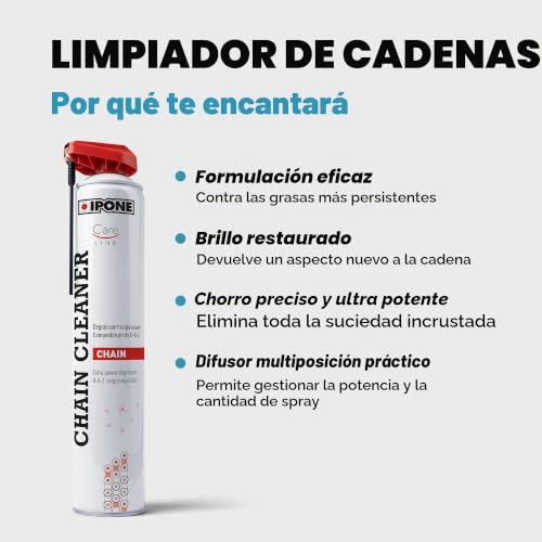 Miniatura 3 de Ipone - Desengrasante Moto Chain Cleaner - Eficaz Contra Las Grasas Más Tenaces - Pulverización Potente Y Precisa Sin Salpicaduras - Bote De Espray Con Difusor Multiposición 750 Ml