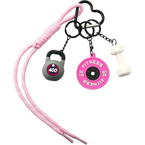 Vesavifaka Hantel Peso Llavero para Bolsas, Encanto de Bolsa para Mujeres y Hombres Fitness, Mini Accesorio de Llaveros para Autos para Gimnasio, Regalo de Fitness