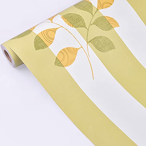 Image of Oren Empower Self Adhesive Stripe Floral Wallpaper /Waterproof PVC Vinyl Wallpaper for Bedroom, Living Room, Dining Hall, Master Room - 45 X 330 cm