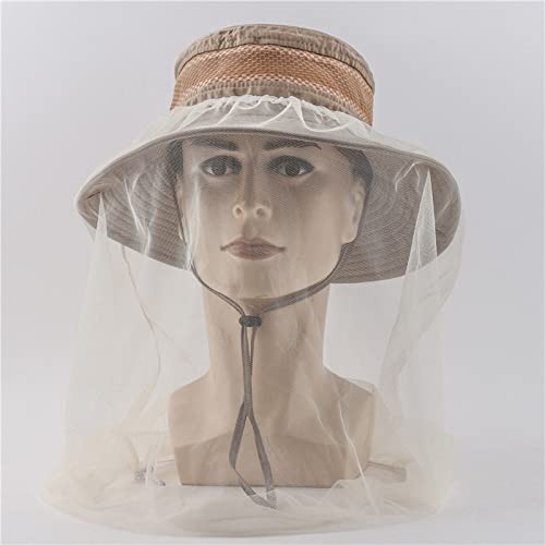 Gorro midge head net con ala ancha y tejido de secado rápido Style5 5
