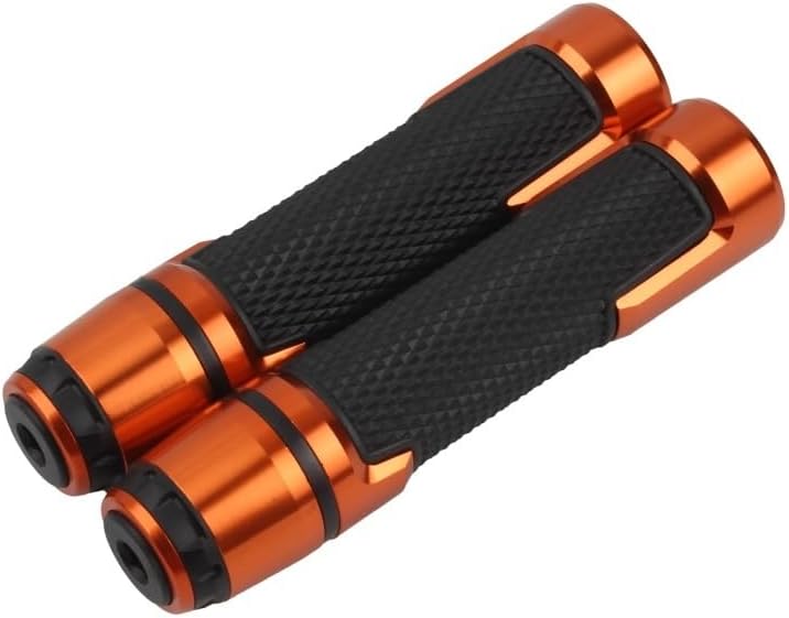 7/8 "22mm Motorcycle Fatbike Grip Cuffs Handle Fit For Motorbike(Orange)