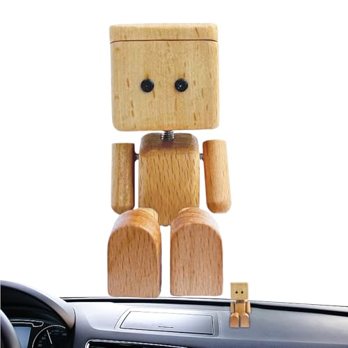 Diffuseur de désodorisant en bois pour voiture artisanal Shaking Wood Man