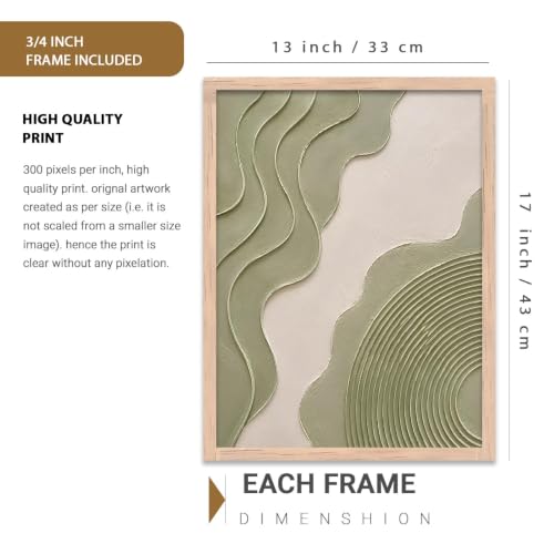 Image of kotart Decorative Modern Wall Art Painting With Frame | Modern Painting For Living Room Bed Room Hotel Wall Decor Digital Reprint (13X17 inch)