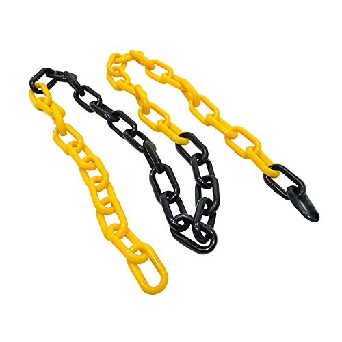 Plastic Barrier Chain, Temporary Cordon, Yellow/Black, 5m BigaMart