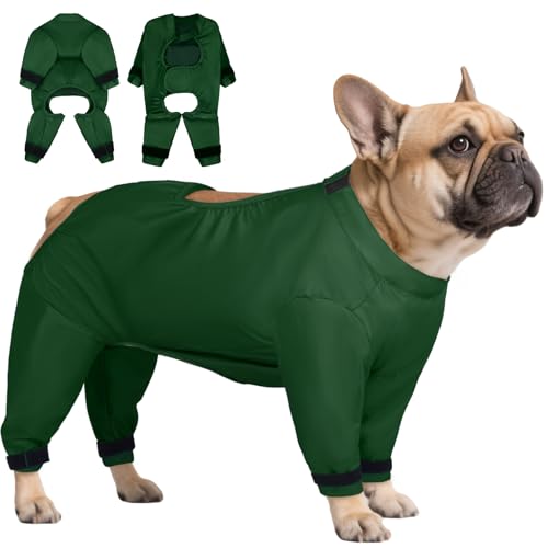 OUOBOB Waterproof Dog Belly Protector Suit, Lightweight Dirt Proof Dog Jumpsuit for Rainy Walks and...