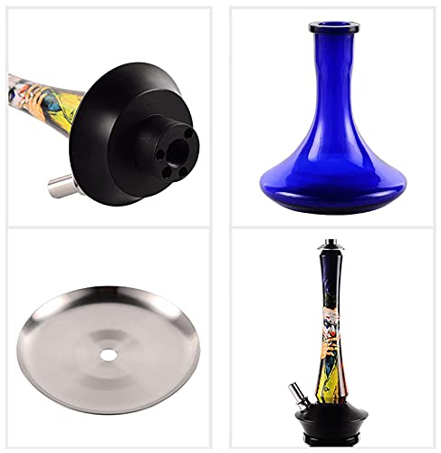 DERATON Shisha-Set komplett mit Keramik-Zigarettenstick, Silikon-Einzelschlauch und Edelstahl-Aschenbecher, Shisha… – Bild 5