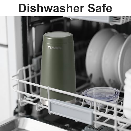 Image of SUNWILL Travel Coffee Tumbler 20 oz, Insulated Mug with Lid, Stainless Steel Iced Cup for Outdoor, Powder Coated Camp Green