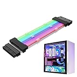 suministro de alimentos fertilizantes Cable con RGB: el cable de luz ATX está nuevo diseñado, añadiendo efecto RGB, montaje. Además, los cables de fuente de alimentación RGB vienen con un kit de cable RGB para hacer que tu instalación y uso sean cómodos.