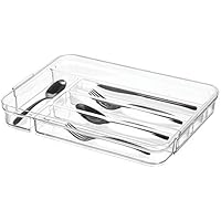 iDesign Crisp BPA-Free Plastic Kitchen Silverware Drawer Organizer