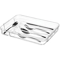 iDesign Crisp BPA-Free Plastic Kitchen Silverware Drawer Organizer