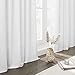 Nanspring White Linen Curtains 84 inches Long for Bedroom Back Tab Light Filtering Privacy Sheer Modern Farmhouse Coastal Decor Off Cotton Textured Gauze Curtain Living Room 2 Panel Set