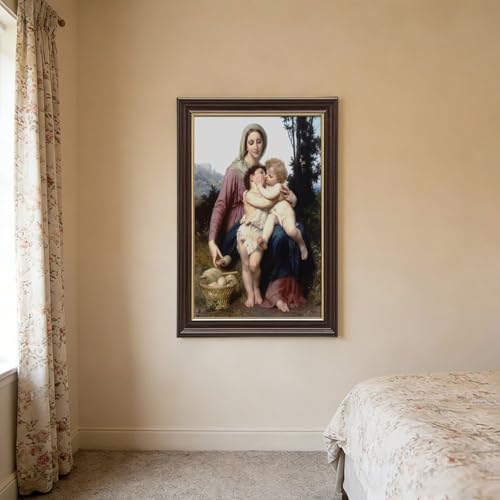 Impression sur toile The Holy Family Bouguereau tableau 40x61 cm
