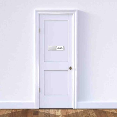 Image of Do Not Disturb Sign, Privacy Door Status, Do Not Disturb /Please Knock Sign for Home Office Restroom Conference Hospital Hospital, Non-Scratch Magnetic Slider Door Indicator Signs, 7'' x 2'' - Black&White