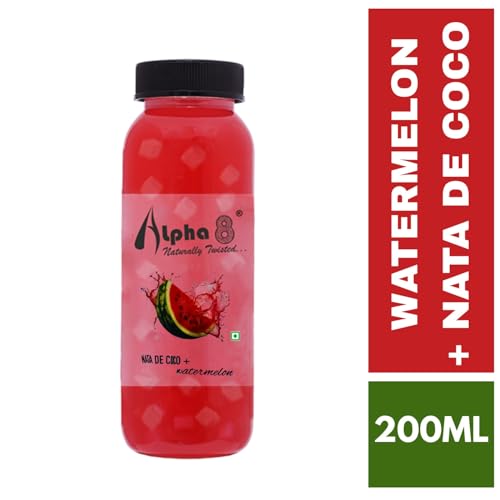 Image of ALPHA 8 Natural Energizer & Immunity Booster, Healthy Juice, Real Natural Taste Watermelon Pack of 24 4800 ml